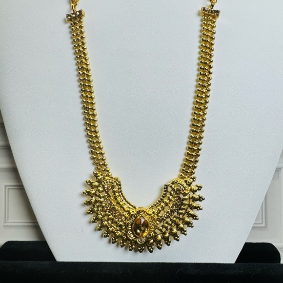Faux Citrine Statement Necklace - SKU N - Picture 1 of 4